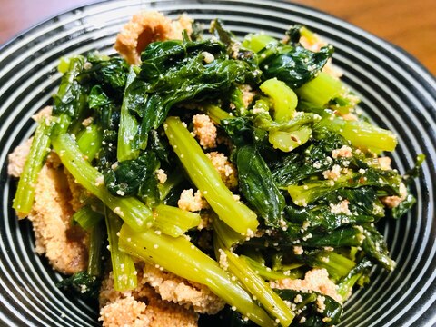 *ご飯のお供に* 蕪の葉と明太子炒め